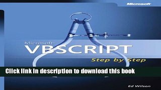 Read Microsoft VBScript Step by Step Ebook Online