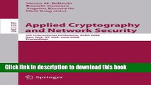 Read Applied Cryptography and Network Security: 6th International Conference, ACNS 2008, New York,