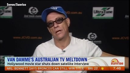 Jean-Claude Van Damme enervé arrache son micro et quitte le plateau en direct - Regardez