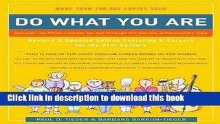 Read Books Do What You Are: Discover the Perfect Career for You Through the Secrets of Personality