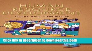 [PDF] Human Resource Development: Today And Tomorrow Download Full Ebook