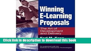Download Winning E-Learning Proposals: The Art of Development and Delivery  Ebook Free
