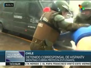 Chile: realizan marcha para exigir liberación de corresponsal