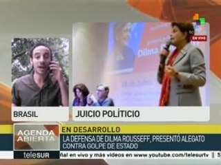 Brasil: defensa de Rousseff presenta alegato contra golpe de Estado