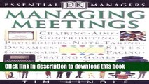 Read Books Essential Managers: Managing Meetings (DK Essential Managers) ebook textbooks