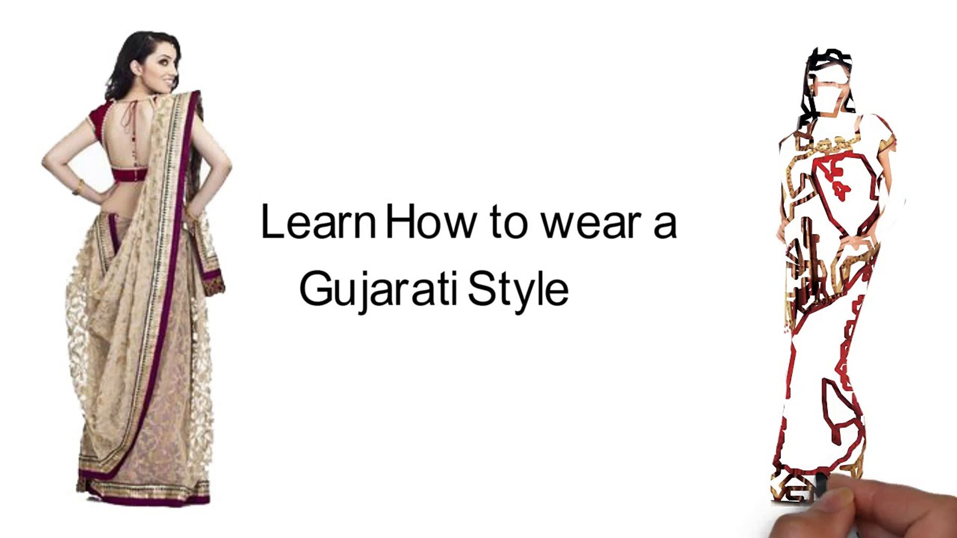 How to wear sarees in Gujarati Style, Dhoti Style, Bengali Style
