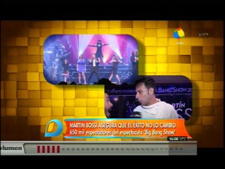 Martín Bossi habló de su rotundo éxito en el teatro