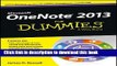 Read Books OneNote 2013 For Dummies E-Book Download