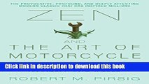 Read Books Zen and the Art of Motorcycle Maintenance: An Inquiry Into Values ebook textbooks