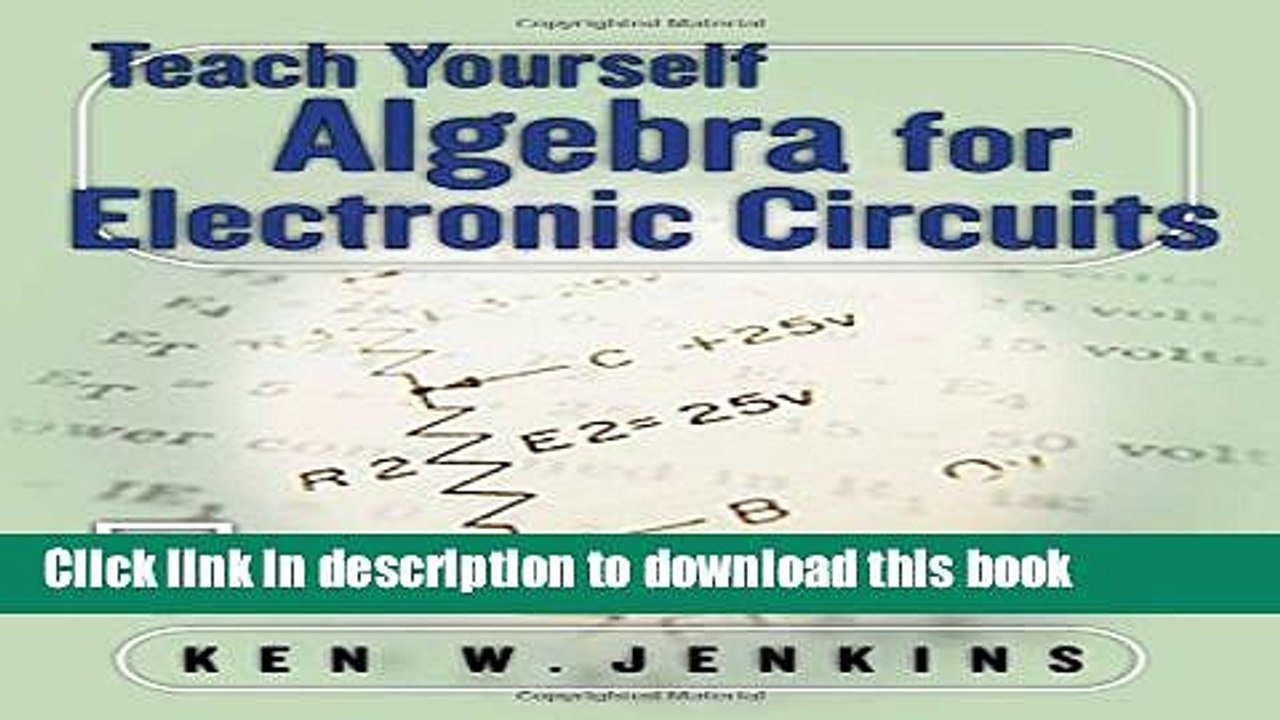 Read Books Teach Yourself Algebra for Electronic Circuits E-Book Free