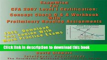 Read Examwise for Cfa 2007 Level I Certification: The Candidates Question and Answer Workbook to