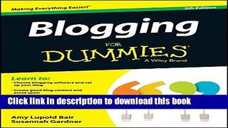 Read Books Blogging For Dummies ebook textbooks