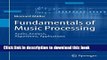 Download Books Fundamentals of Music Processing: Audio, Analysis, Algorithms, Applications PDF