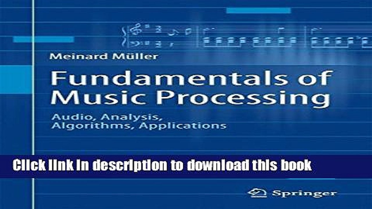 Download Books Fundamentals of Music Processing: Audio, Analysis, Algorithms, Applications PDF