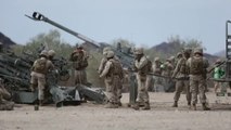 4 Tons of US Power in Action US Marines Shooting the Powerful M777 Howitzer