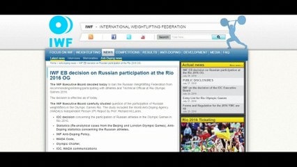 Russian weightlifters barred from Rio Games