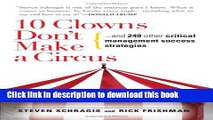 Read Books 10 Clowns Don t Make A Circus: And 249 Other Critical Management Success Strategies