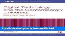 Read Books Digital Technology and the Contemporary University: Degrees of digitization (Research