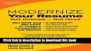Read Books Modernize Your Resume (Modernize Your Career) ebook textbooks