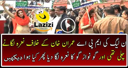 See What Female PMLN Leader Did In Raily