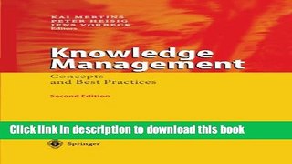 Read Books Knowledge Management: Concepts and Best Practices ebook textbooks