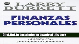 Read Books Finanzas personales: Personal Finances E-Book Free