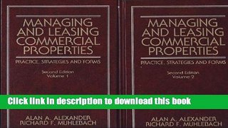 Read Books Managing and Leasing Commercial Properties: Practice, Strategies, and Forms ebook