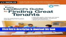 Read Books Every Landlord s Guide to Finding Great Tenants ebook textbooks