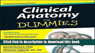 Read Books Clinical Anatomy For Dummies Ebook PDF
