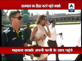 Michael Clarke takes wife Kyly to Taj Mahal