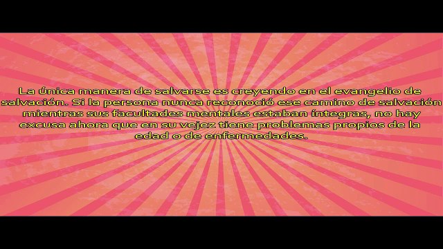 La biblia responde, si pierdes las capacidades , eres salvo