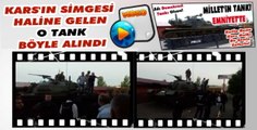Kars'ta Darbenin Sembolü Haline Gelen Tankın Alınma Görüntüsü / www.karsguncel.com