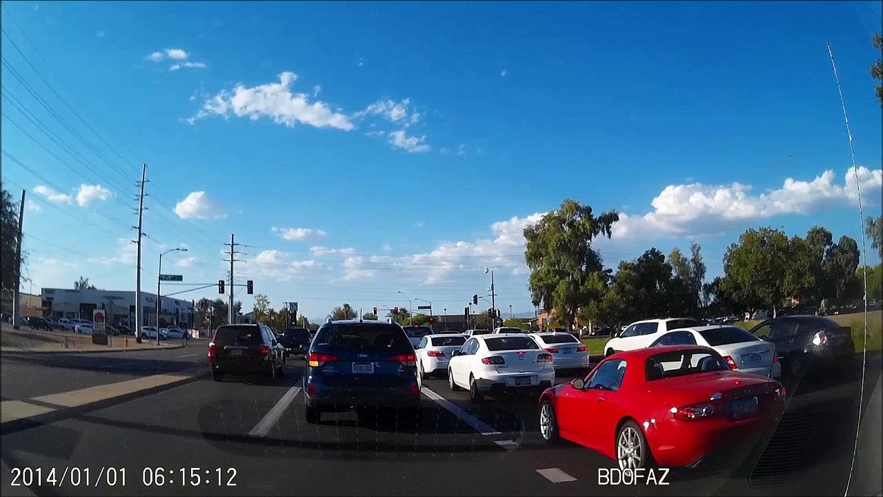 Pedestrian Mindlessly Runs Into Traffic