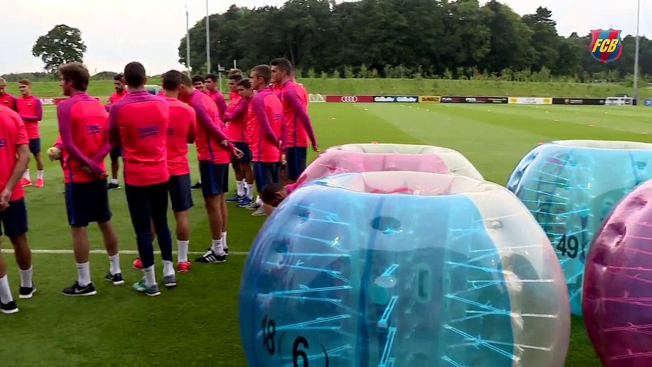 funny barcelona training
