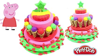 Play Doh Peppa Pig Watch and Eat PlayDoh Rainbow Mini Cup Cream and Cream Cake Fun Video for Kids