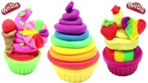 Play Doh Peppa Pig Ice Cream Make Licorice Rainbow Ice Cream Cups Playset Fun Video for Kids