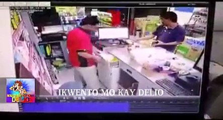 holdaper na bisto ng clerk na laruan ang gamit na baril