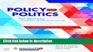 Ebook Policy And Politics For Nurses And Other Health Professionals Full Download