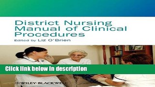 Books District Nursing Manual of Clinical Procedures Free Online