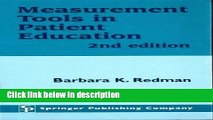 Books Measurement Tools in Patient Education, Second Edition Free Online