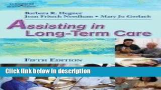Books Assisting in Long-Term Care 5TH EDITION Free Online