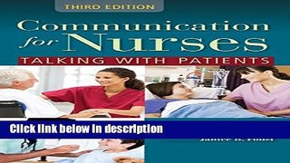 Ebook Communication For Nurses: Talking With Patients Full Online