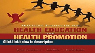 Books Teaching Strategies For Health Education And Health Promotion: Working With Patients,