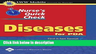 Books Nurse s Quick Check: Diseases, for PDA: Powered by Skyscape, Inc. Full Online