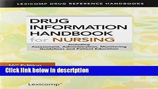 Books Drug Information Handbook for Nursing Free Online