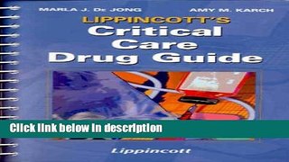 Ebook Lippincott s Critical Care Drug Guide Free Download