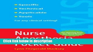 Ebook Nurse Anesthesia Pocket Guide Free Online