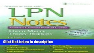 Books LPN Notes Nurse`s Clinical Pocket Guide Full Online