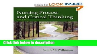 Books Nursing Process and Critical Thinking (5th Edition) Full Download