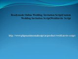 Readymade Online Wedding Invitation Script|Custom Wedding Invitation Script|Weddinvite Script